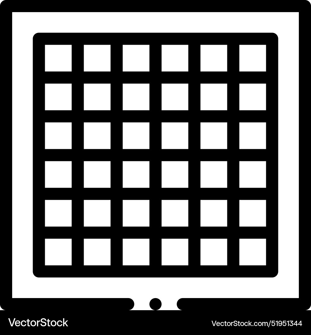 Chess board icon thin linear style design Chess board icon thin linear style design Vector Image
