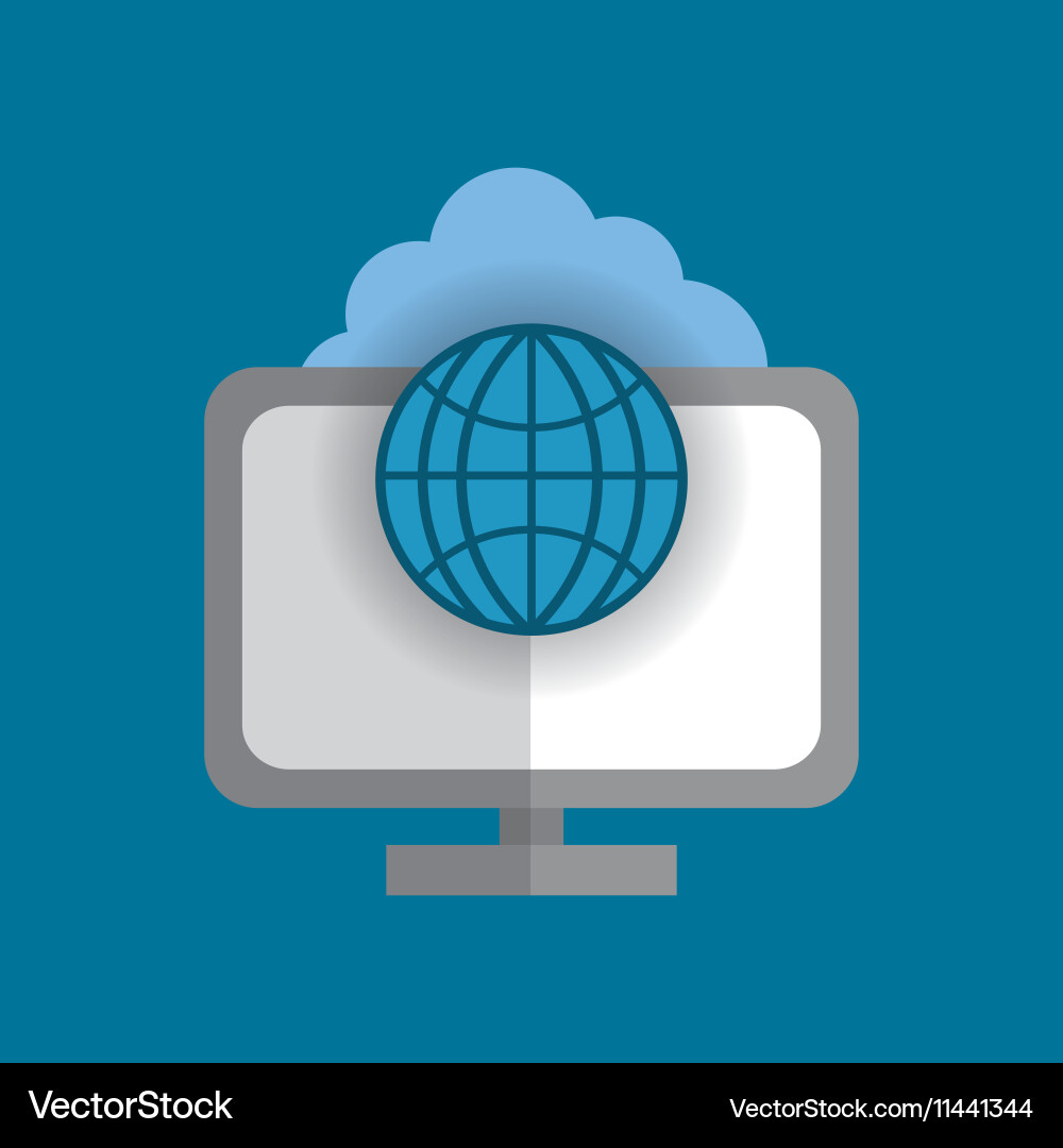 Cloud computing technology Vector Image