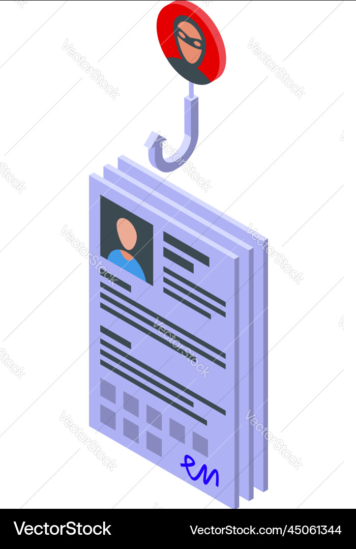 Hacker hook icon isometric server secure Hacker hook icon isometric server secure vector image
