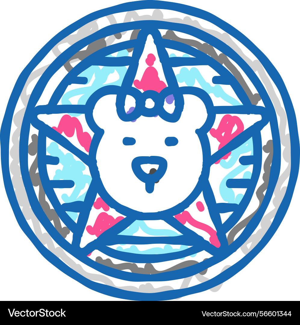 Indie emo icon doodle Vector Image