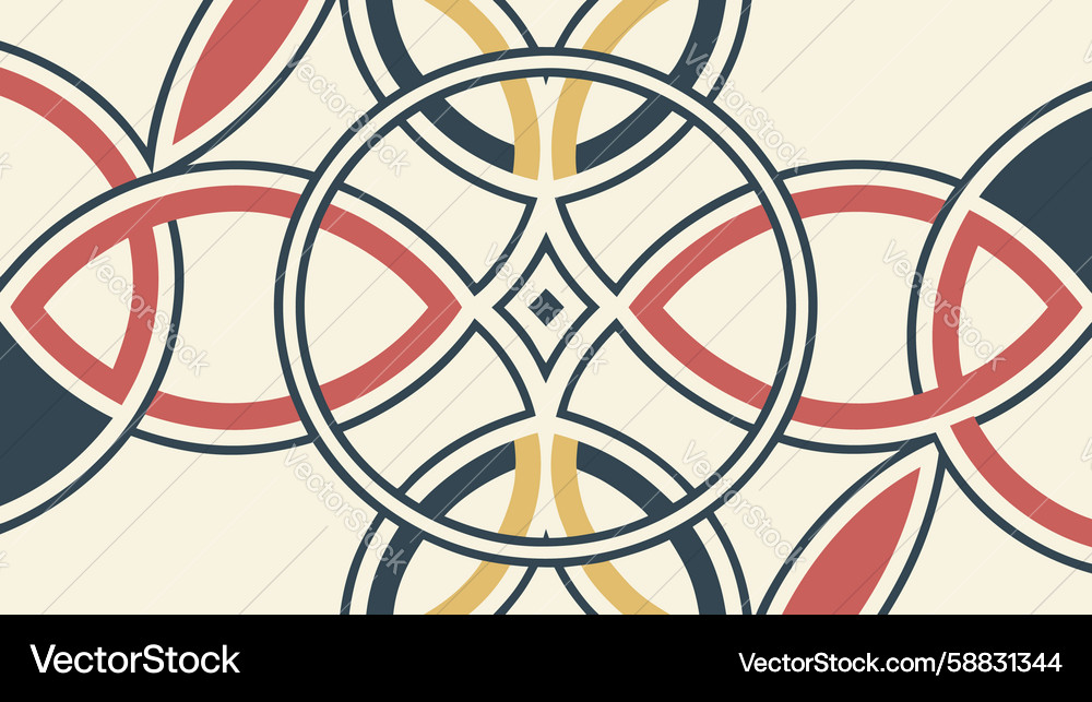 Intricate circular pattern with colorful Vector Image