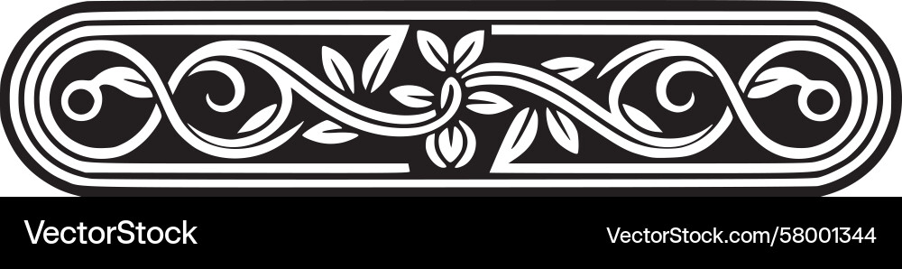 Intricate Scroll Border Vector Image