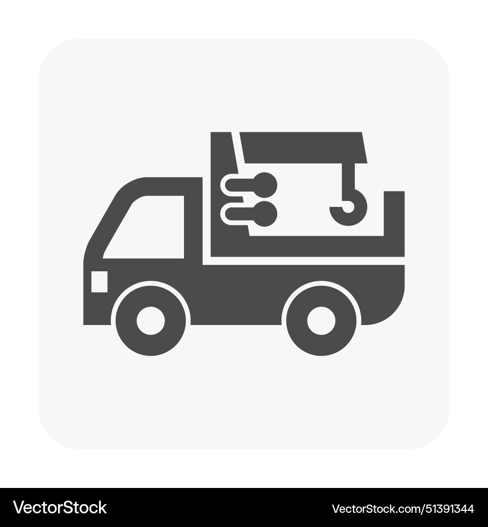 Loader cranes icon black silhouette Royalty Free Vector