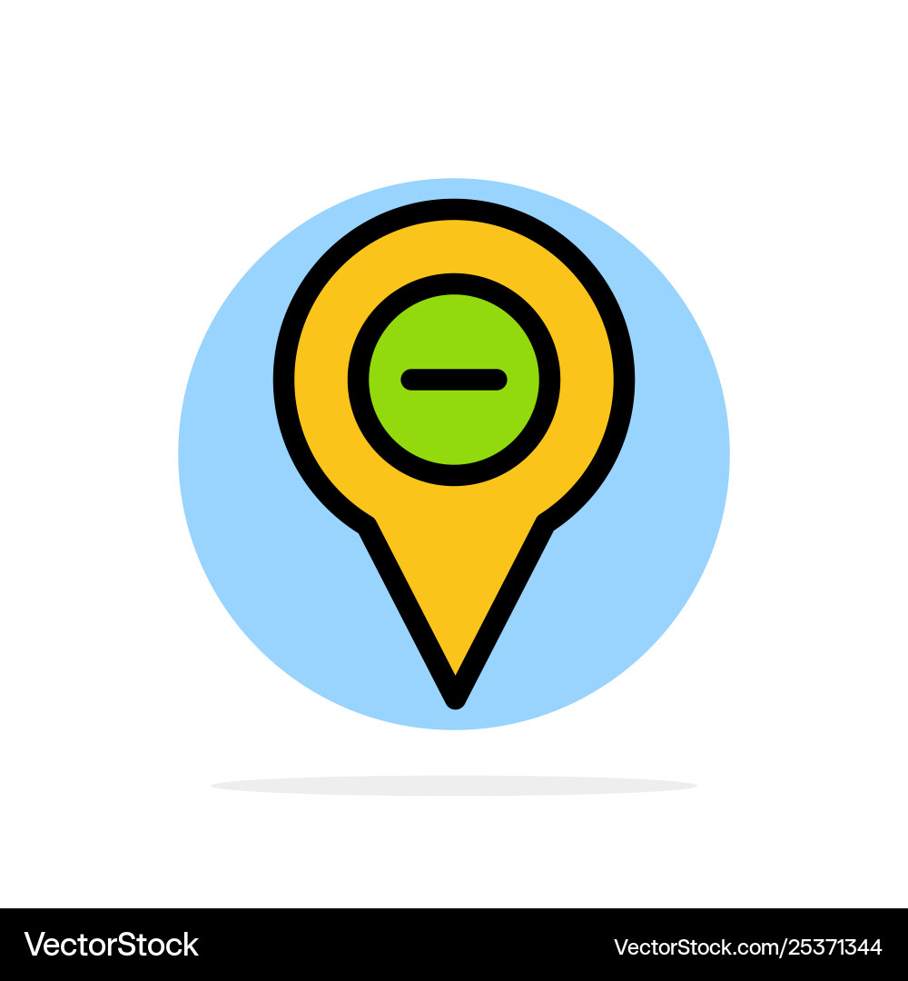 Location map navigation pin minus abstract circle Location map navigation pin minus abstract circle Vector Image
