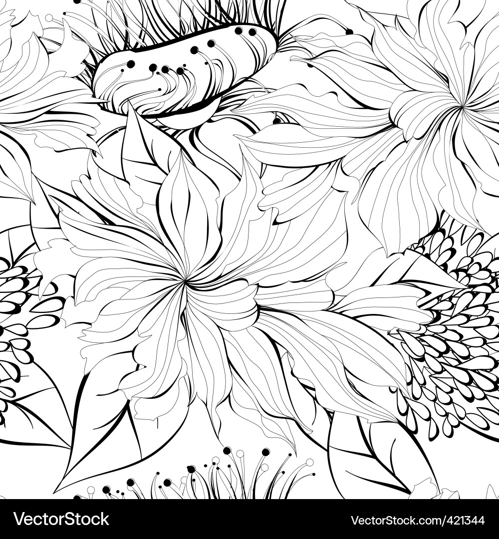 Monochrome seamless pattern Vector Image