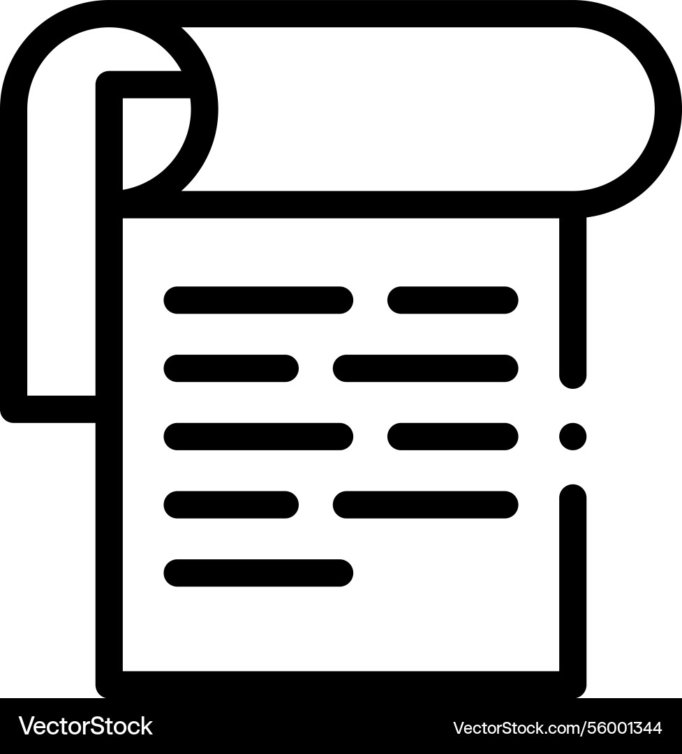 Notebook icon thin linear style design isolated Vector Image