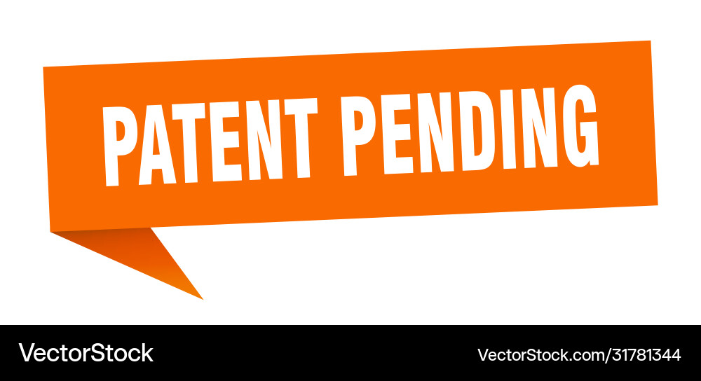 Patent pending banner speech Vector Image