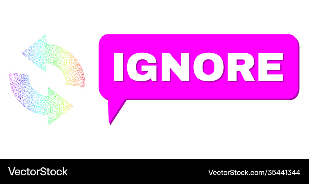 Rainbow network gradient refresh icon and ignore Rainbow network gradient refresh icon and ignore vector image