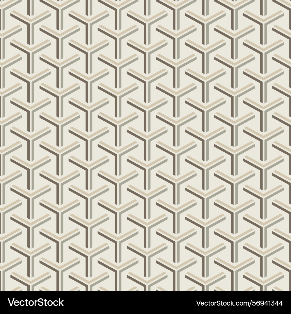 Seamless pattern with isometric y shape Vector Image