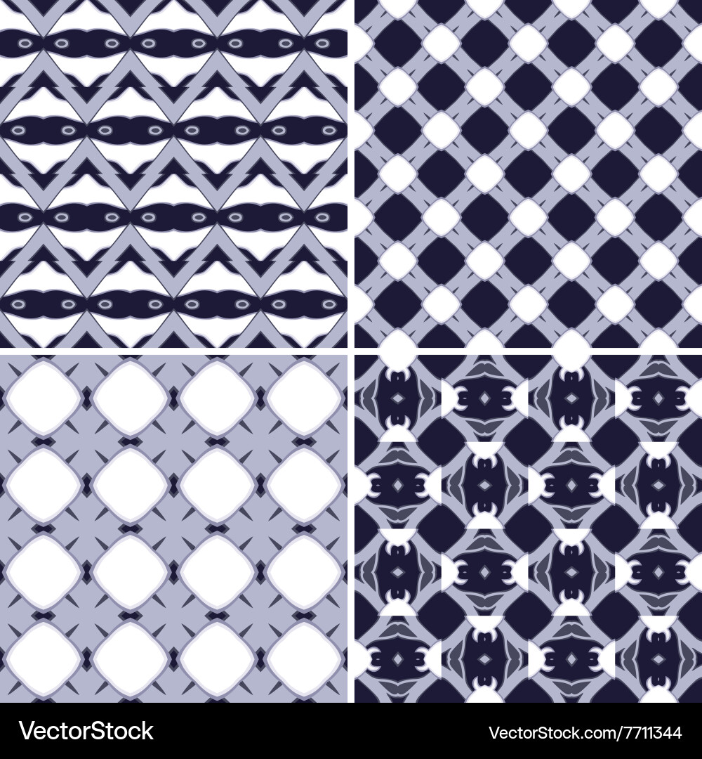 Seamless patterns set Vector Image