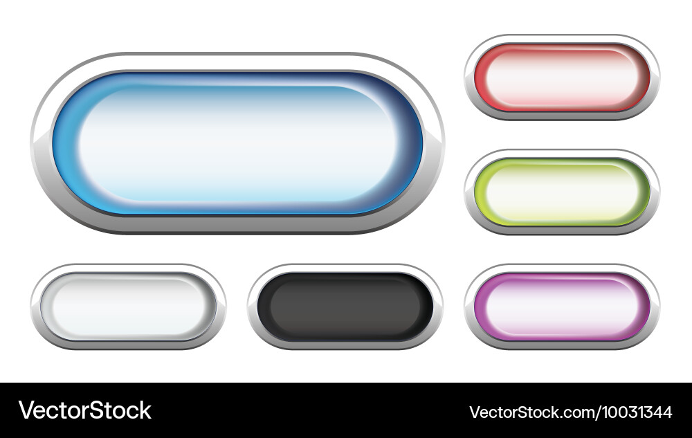 Set of glossy buttons vector image