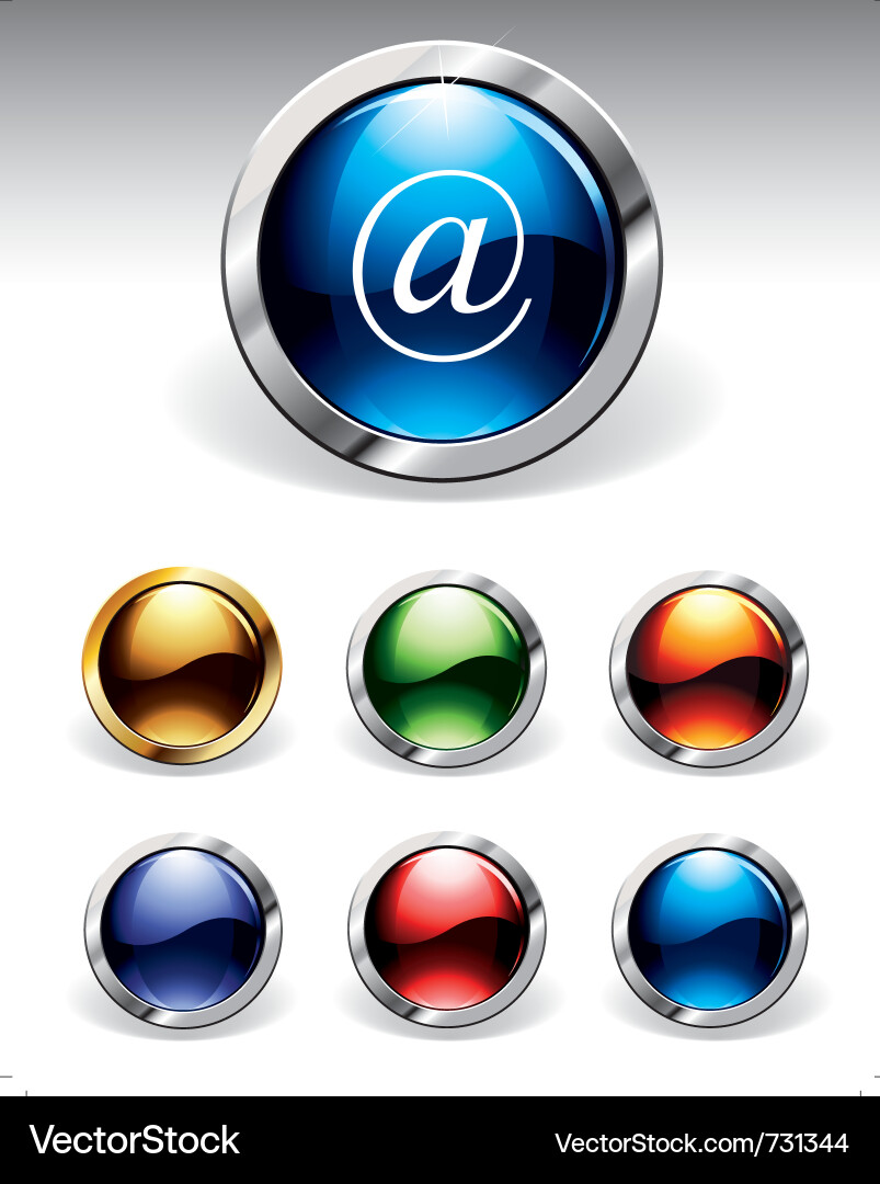 Shiny buttons vector image