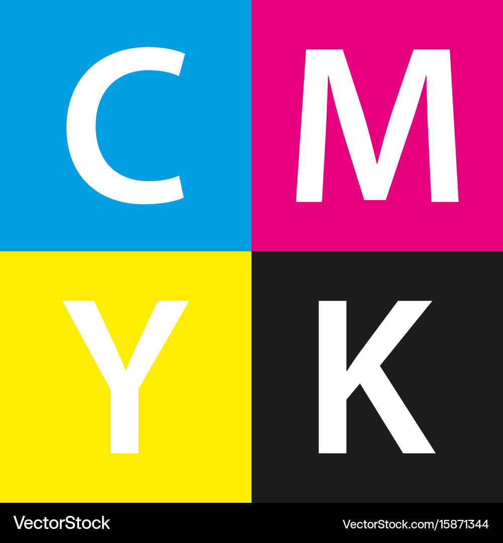 Simple cmyk color sample background Vector Image