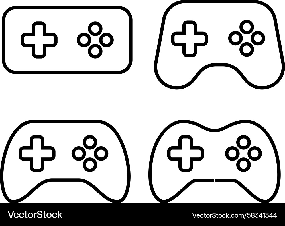 Simple Game Controller Icon Vector Image