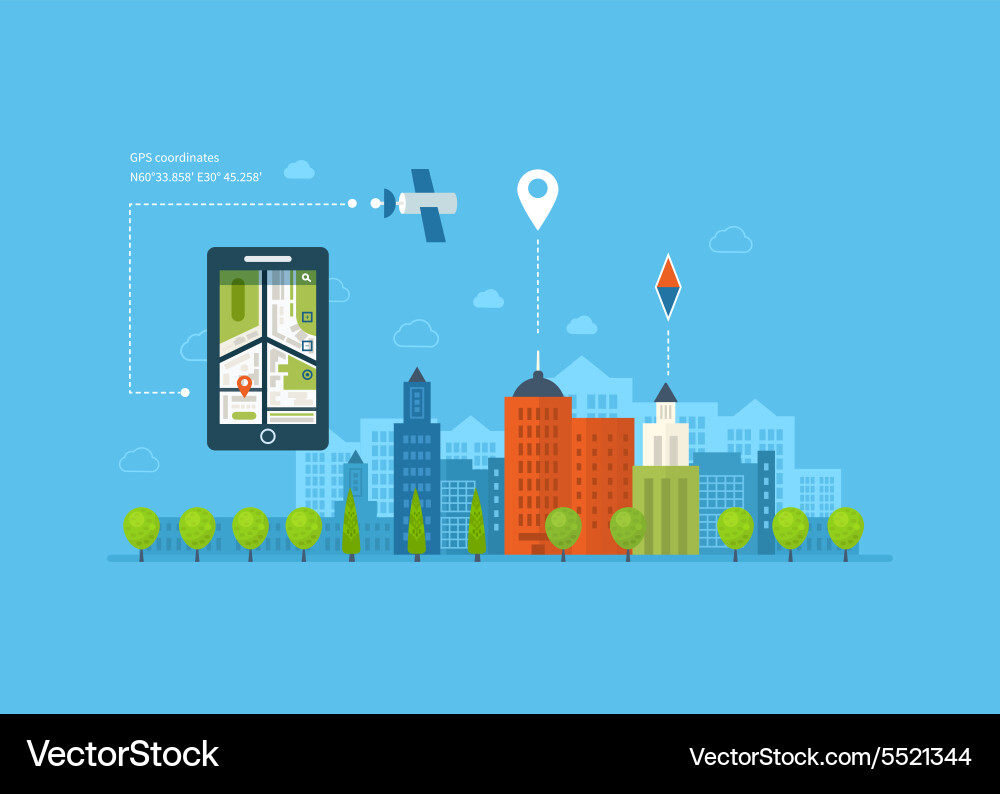 Smart Navigation App Icon vector image