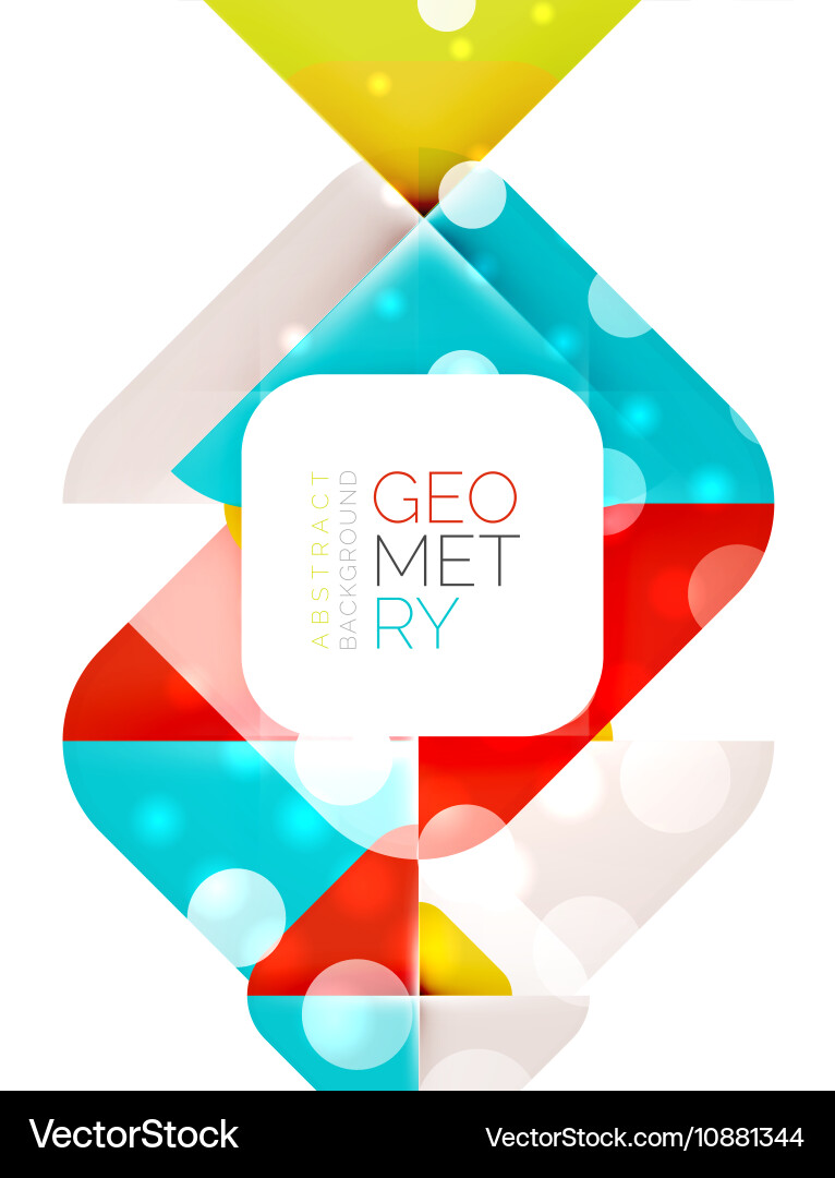Square and triangle pattern background vector image