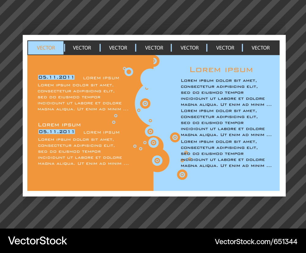 Template website Vector Image