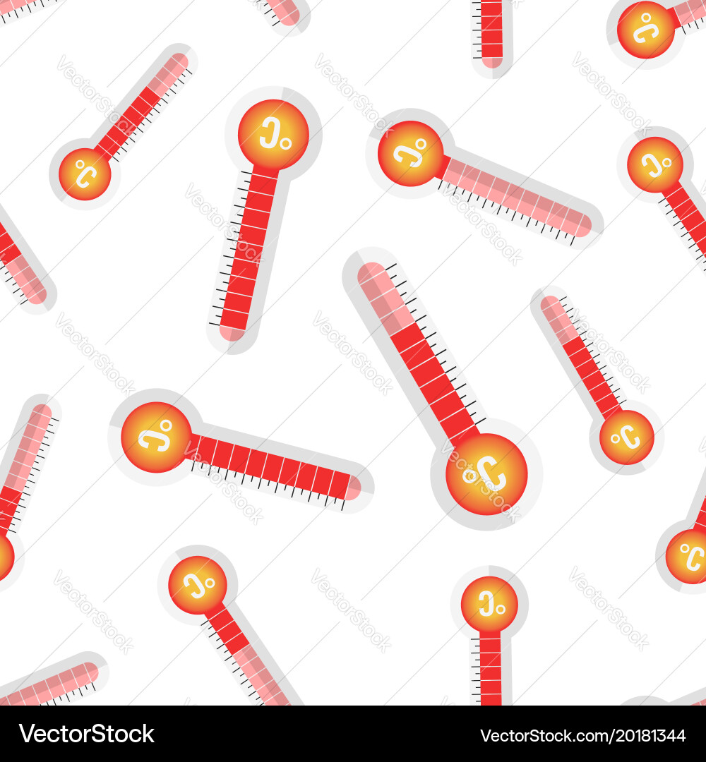 Thermometer icon seamless pattern background Vector Image