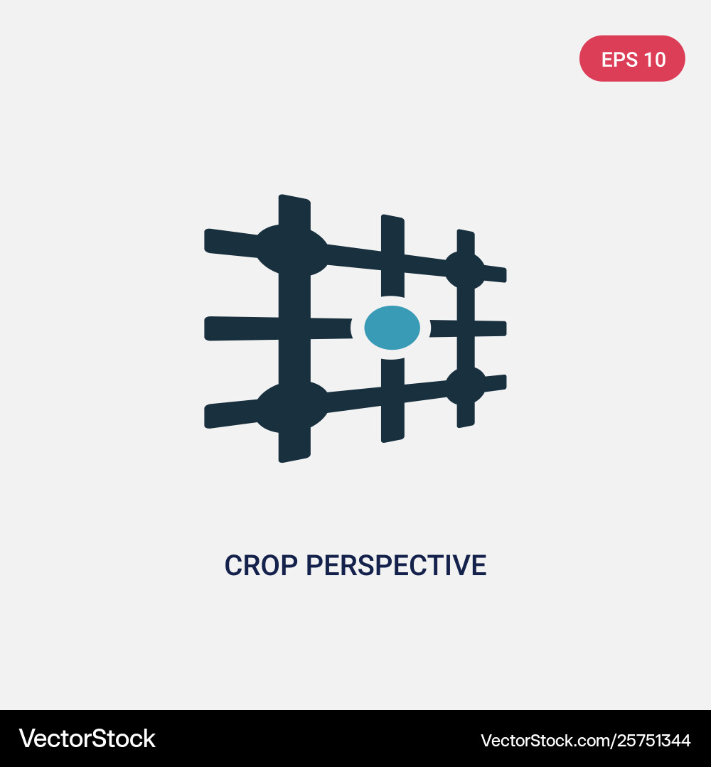 Two color crop perspective icon from user vector image