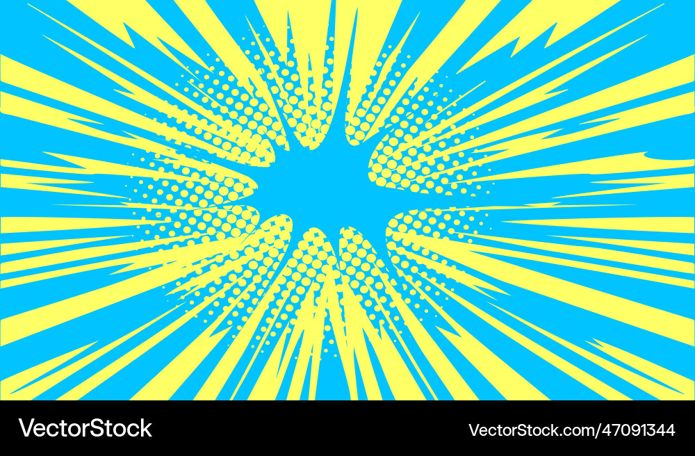 Yellow-blue background with dynamic lines vector image