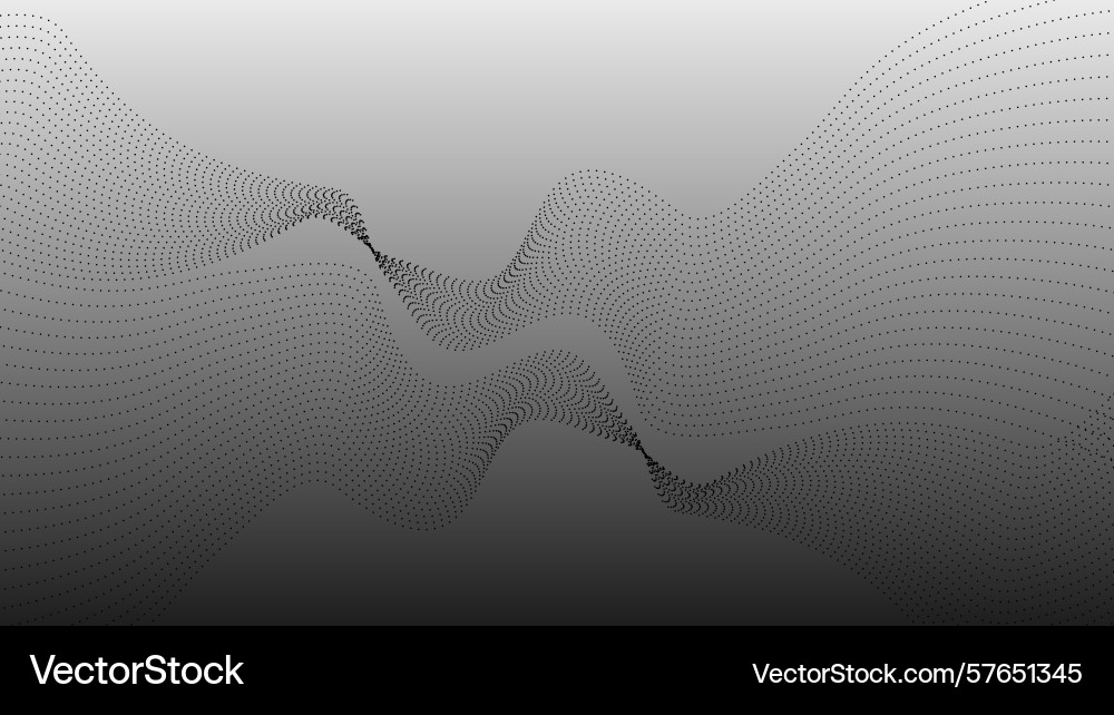 Abstract black wave particle technology gradient Abstract black wave particle technology gradient Vector Image