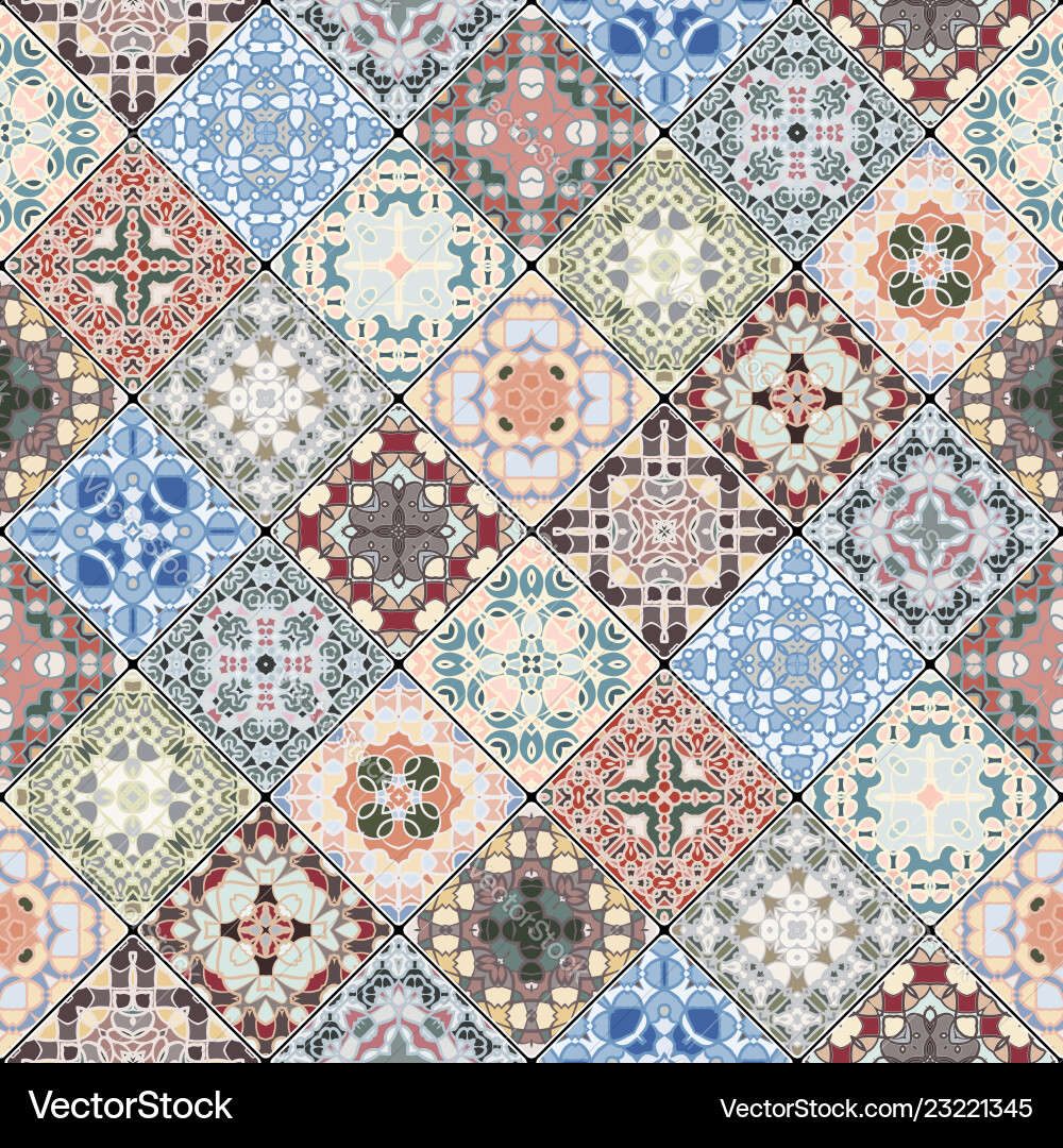 Abstract patterns in the mosaic set Abstract patterns in the mosaic set vector image