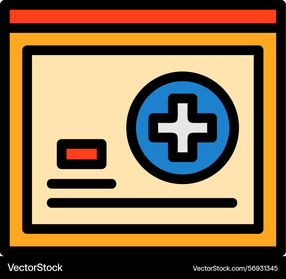 Add line filled style icon design Vector Image