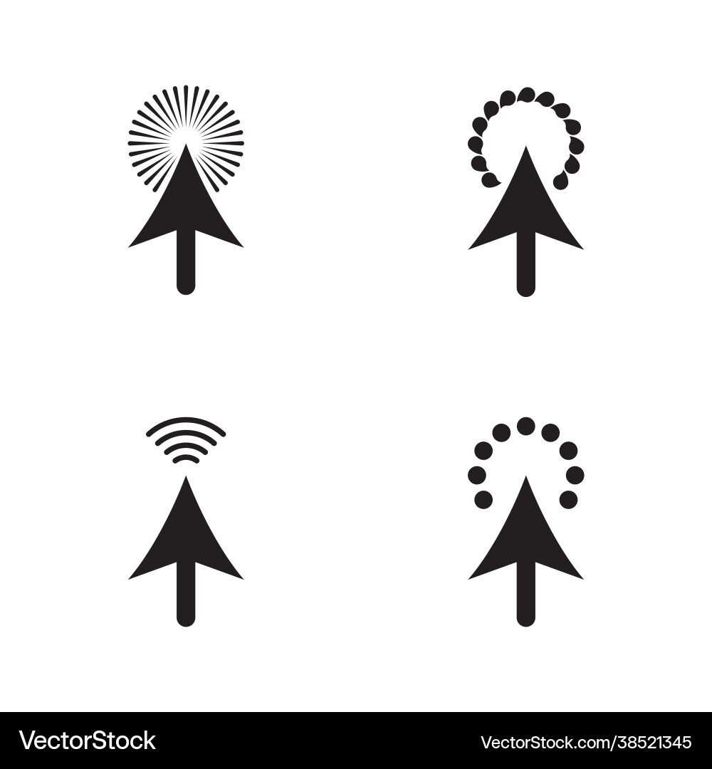 Arrow click loading icon design Vector Image