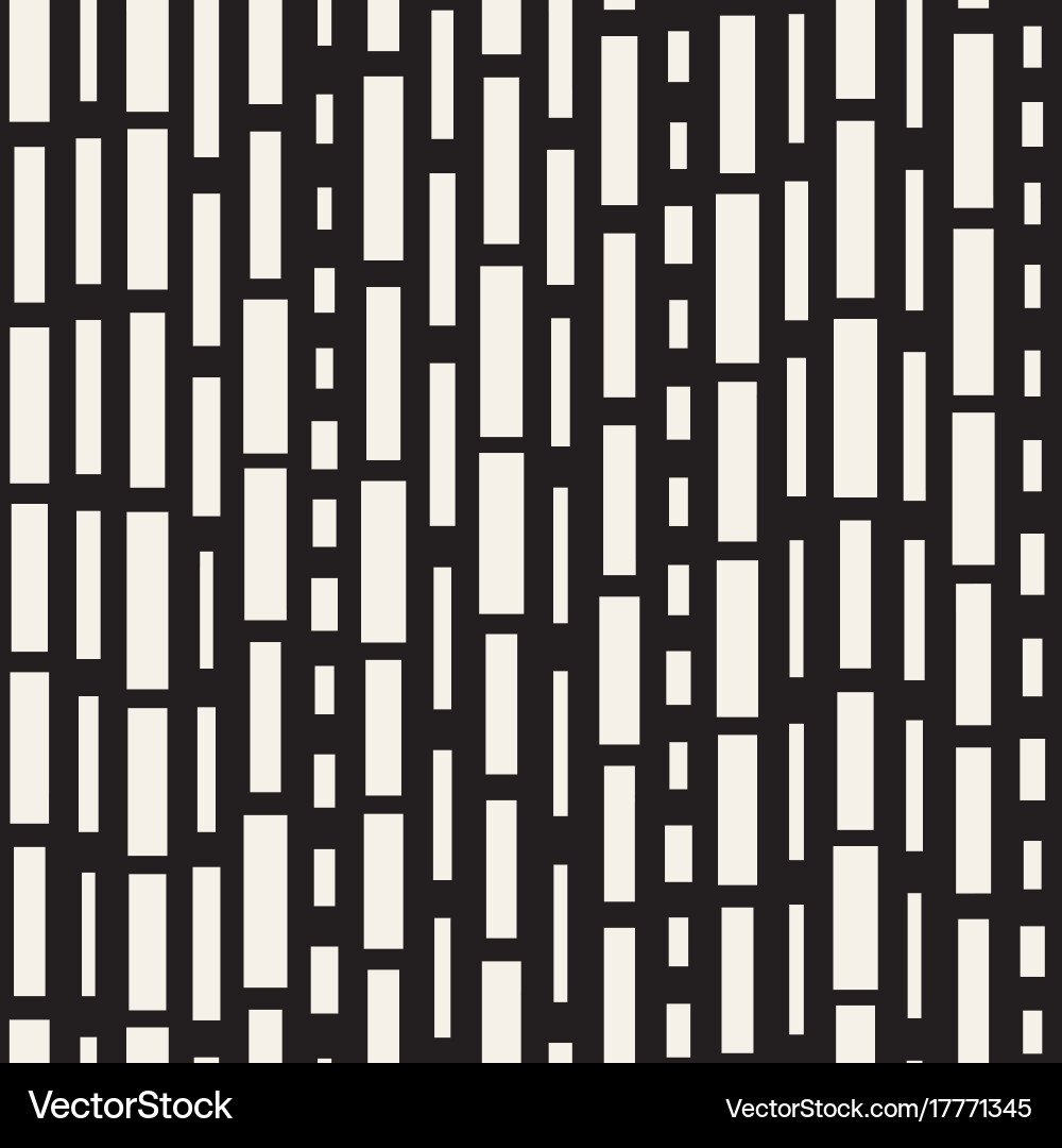 Black and white irregular dashed lines pattern vector image