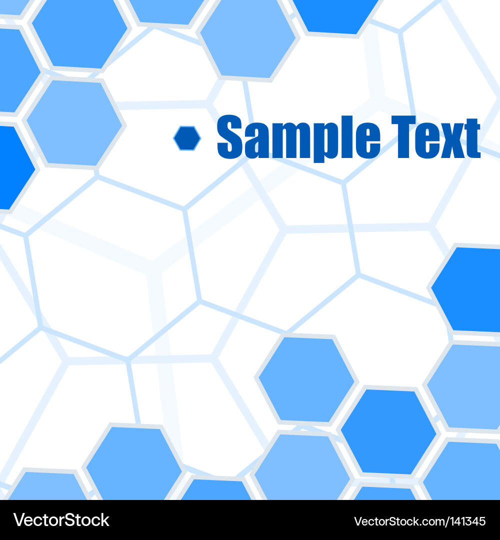 Blue Hexagon Pattern Background vector image
