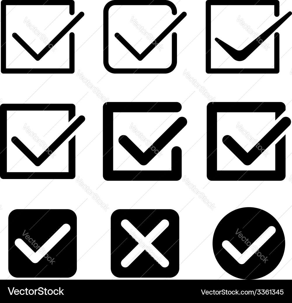 Check Marks and Ticks vector image