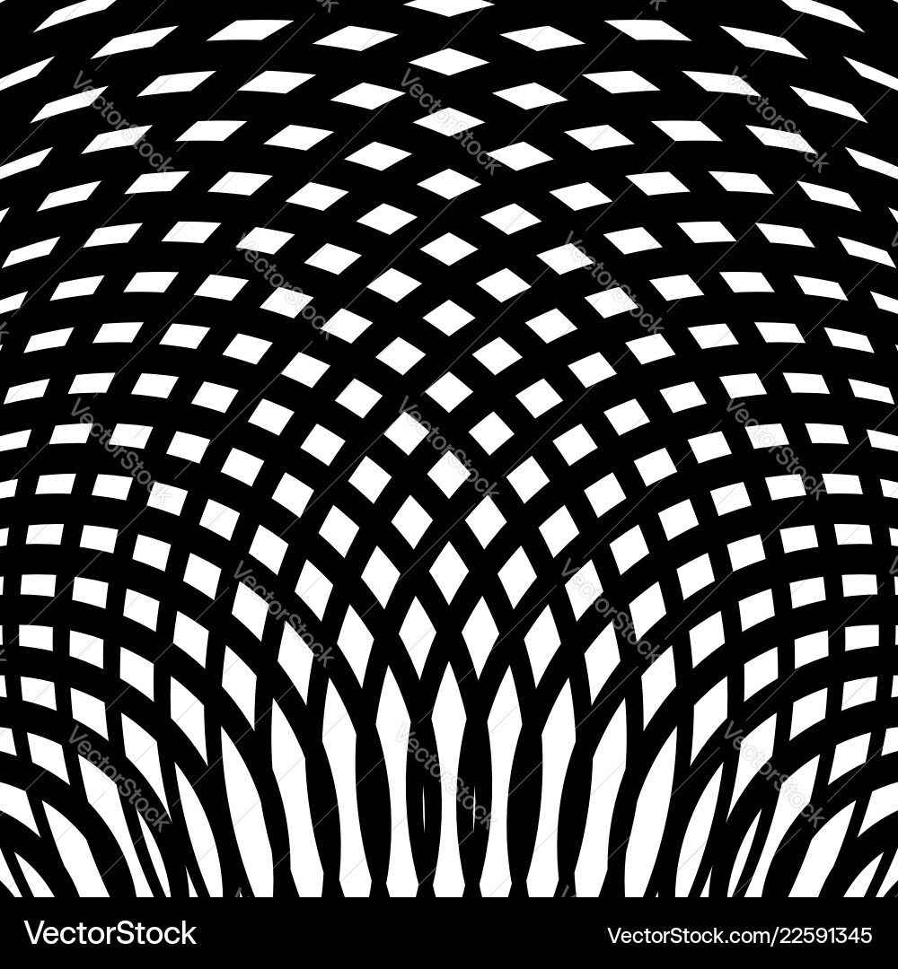 Curved Mesh Pattern - Cellular Effect Vector Image