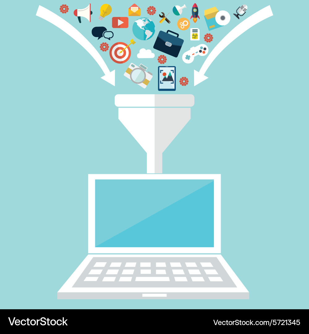 Data Analysis & Filtering Concepts vector image