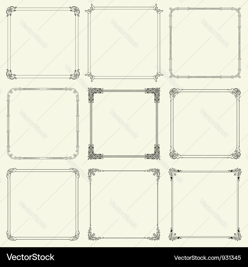 Elegant frames Royalty Free Vector Image - VectorStock