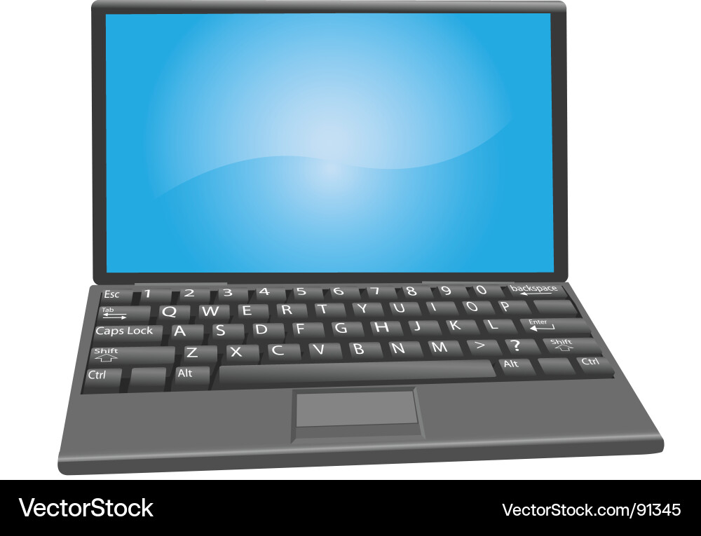 Modern Laptop Computer Vector Image