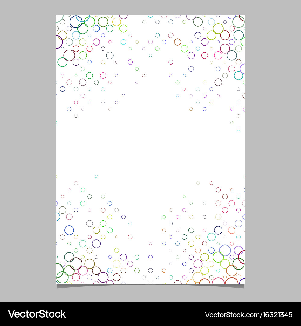 Multicolored circle pattern brochure template vector image