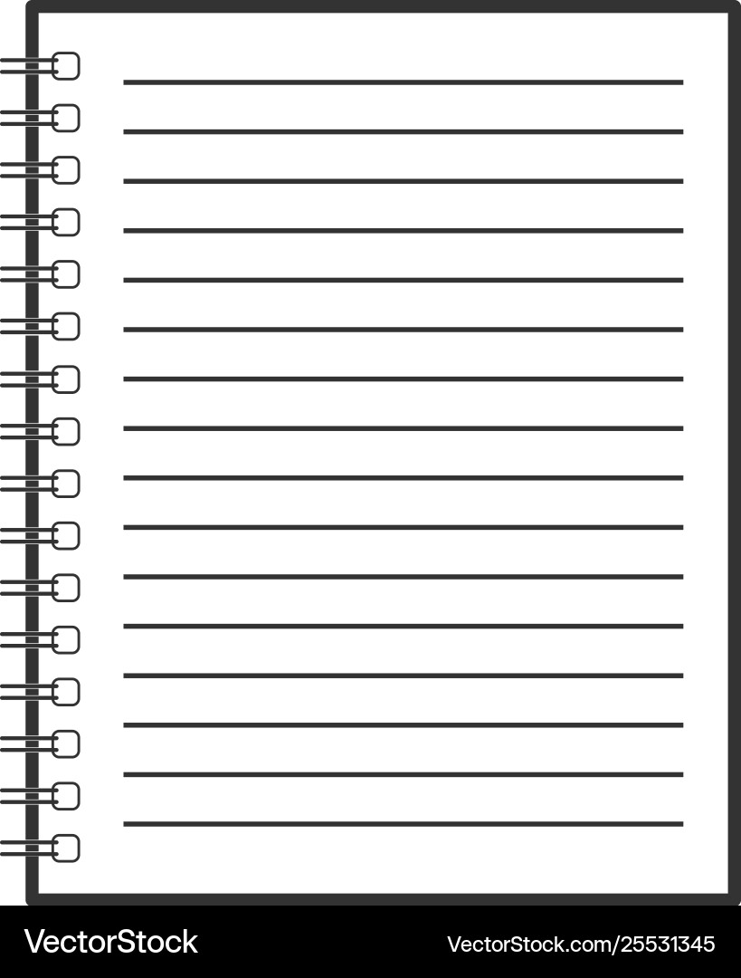 Notebook icon isolated spiral notepad Notebook icon isolated spiral notepad vector image