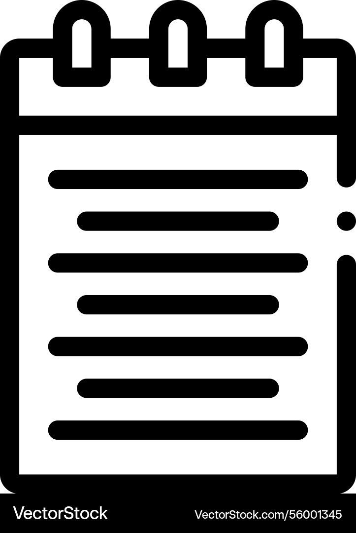 Notebooks icon thin linear style design isolated Notebooks icon thin linear style design isolated vector image