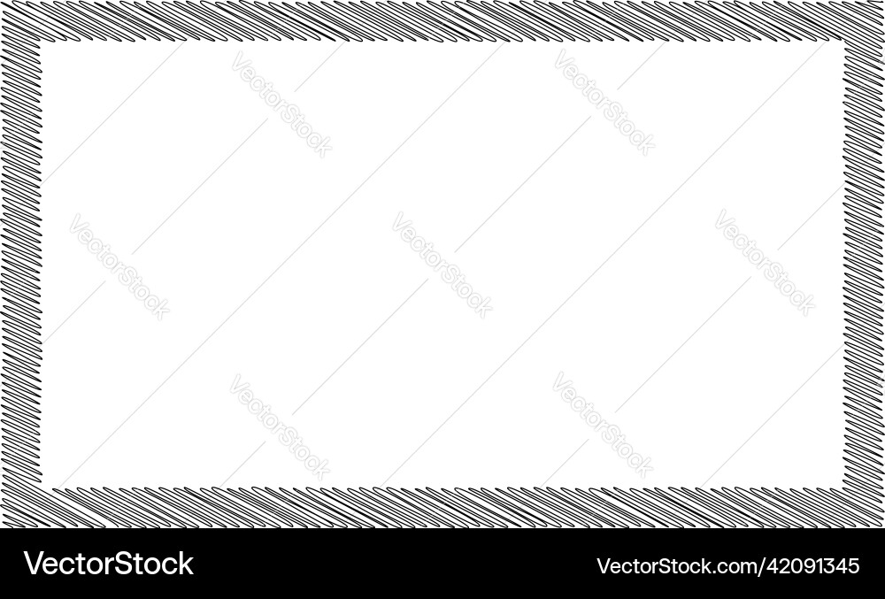 Scribble sketch lines rectangle plane squiggly vector image