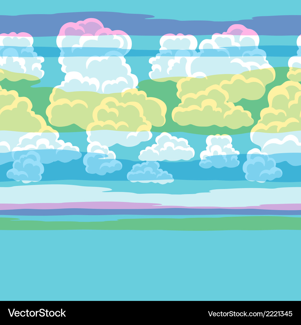 Seamless abstract pattern with sky and clouds Vector Image