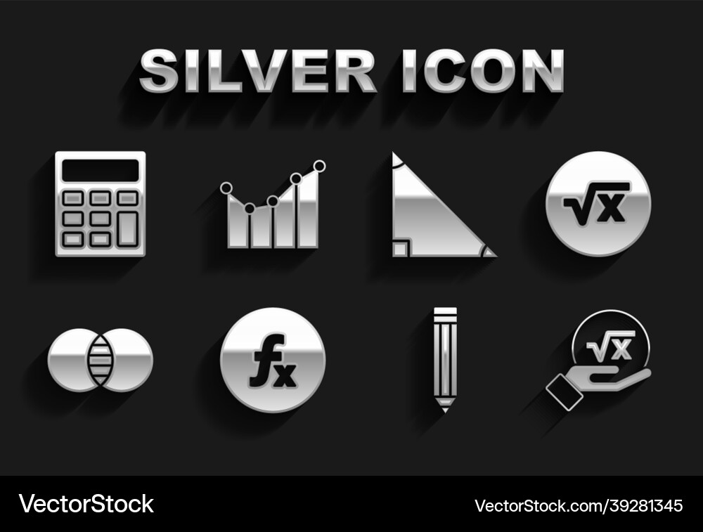 Set function mathematical symbol square root of x Set function mathematical symbol square root of x vector image