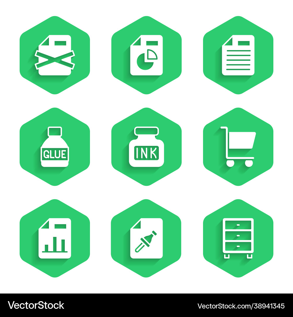 Set inkwell note paper with push button archive Set inkwell note paper with push button archive vector image