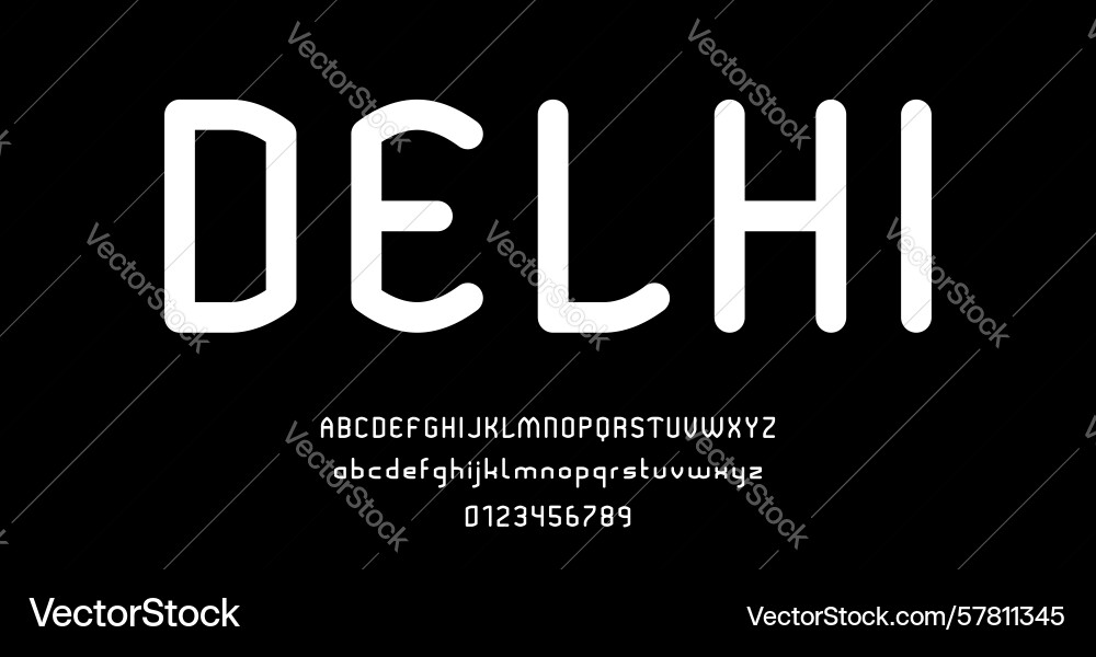 Set of alphabets font letters and numbers Set of alphabets font letters and numbers vector image