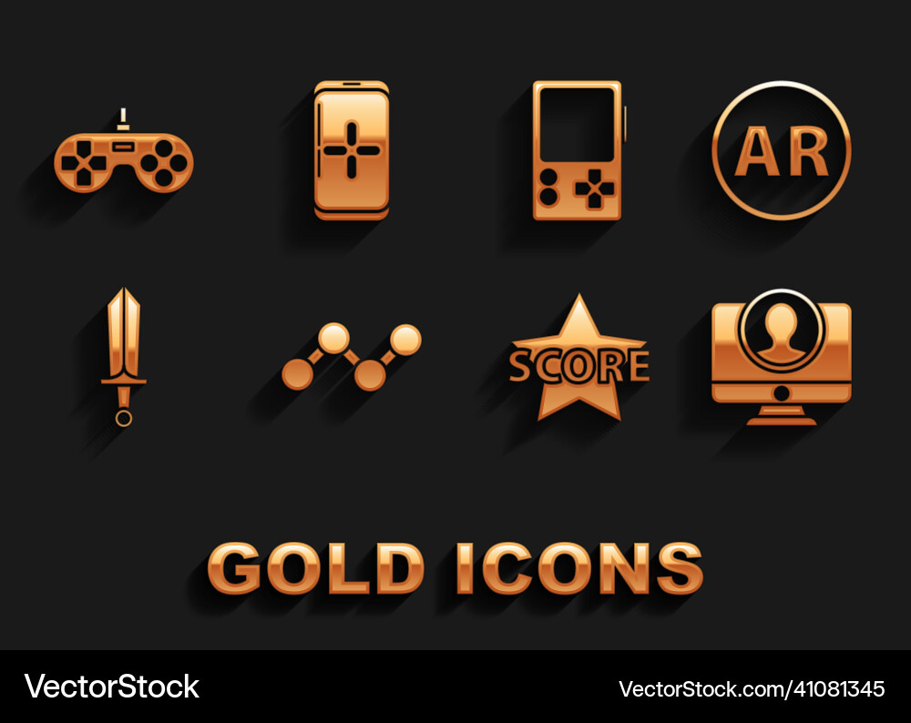 Set share ar augmented reality create account Set share ar augmented reality create account vector image