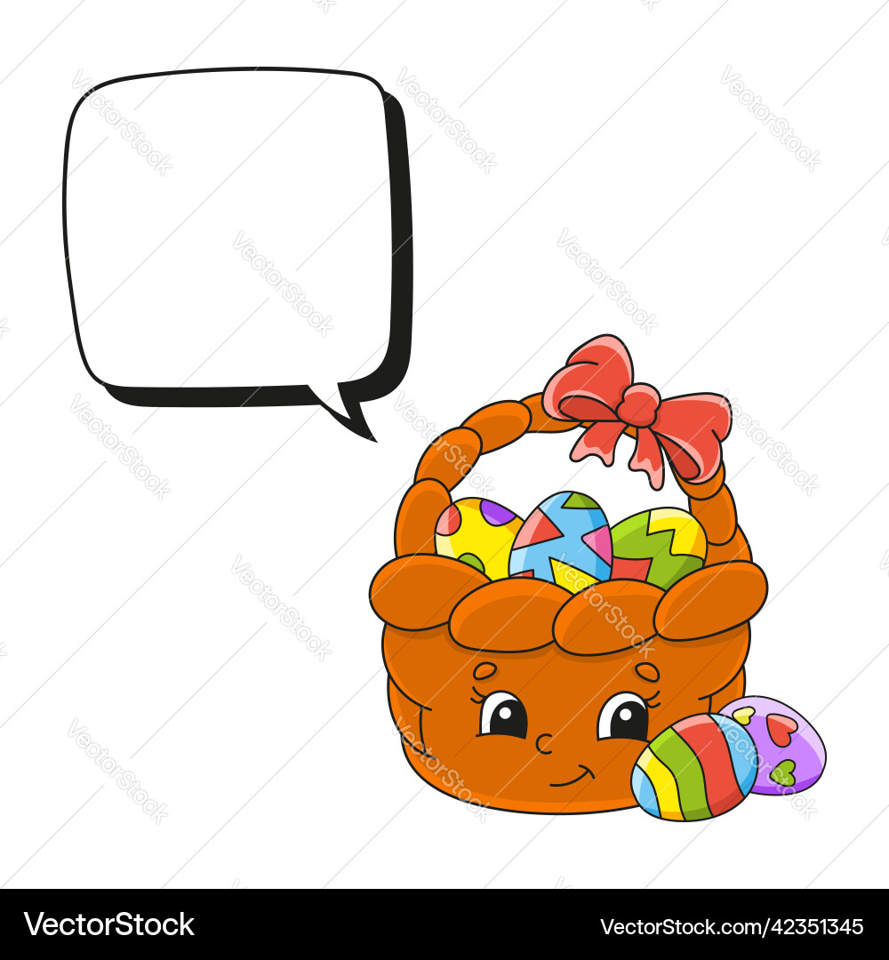 Speech bubble of different shape with a cute Speech bubble of different shape with a cute vector image