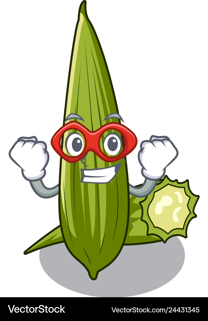 Super hero luffa isolated with in the character Vector Image