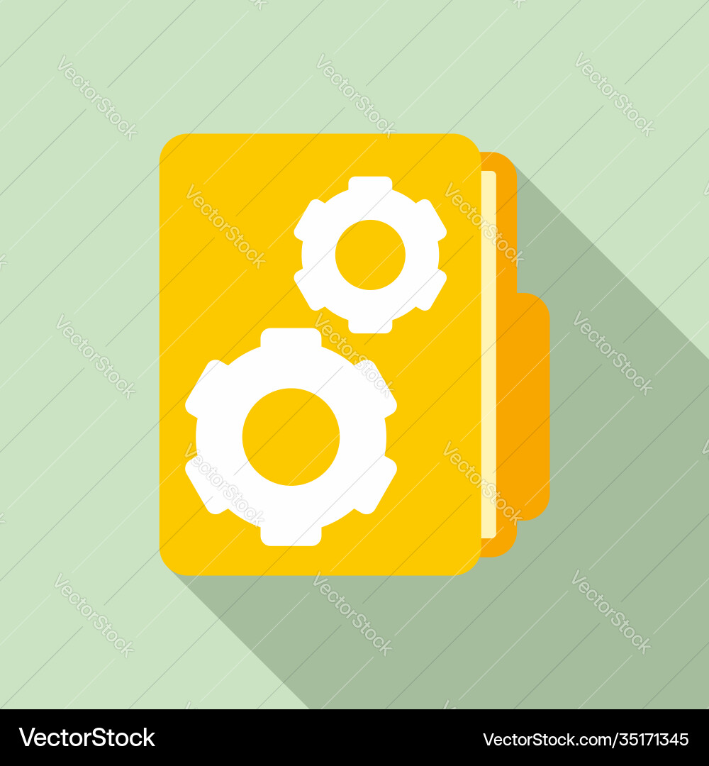 Testing software folder icon flat style Testing software folder icon flat style vector image