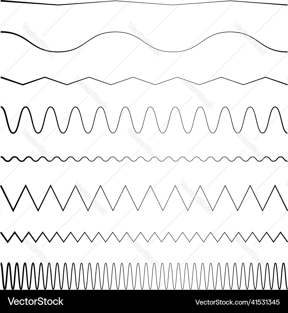Wavy waving zigzag crisscross line stripe element Wavy waving zigzag crisscross line stripe element Vector Image