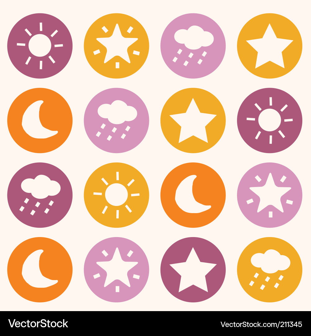 Weather icons Vector Image
