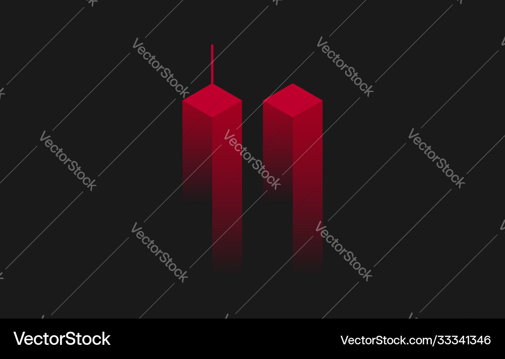 911 attack remembrance memorial day september 11 Vector Image